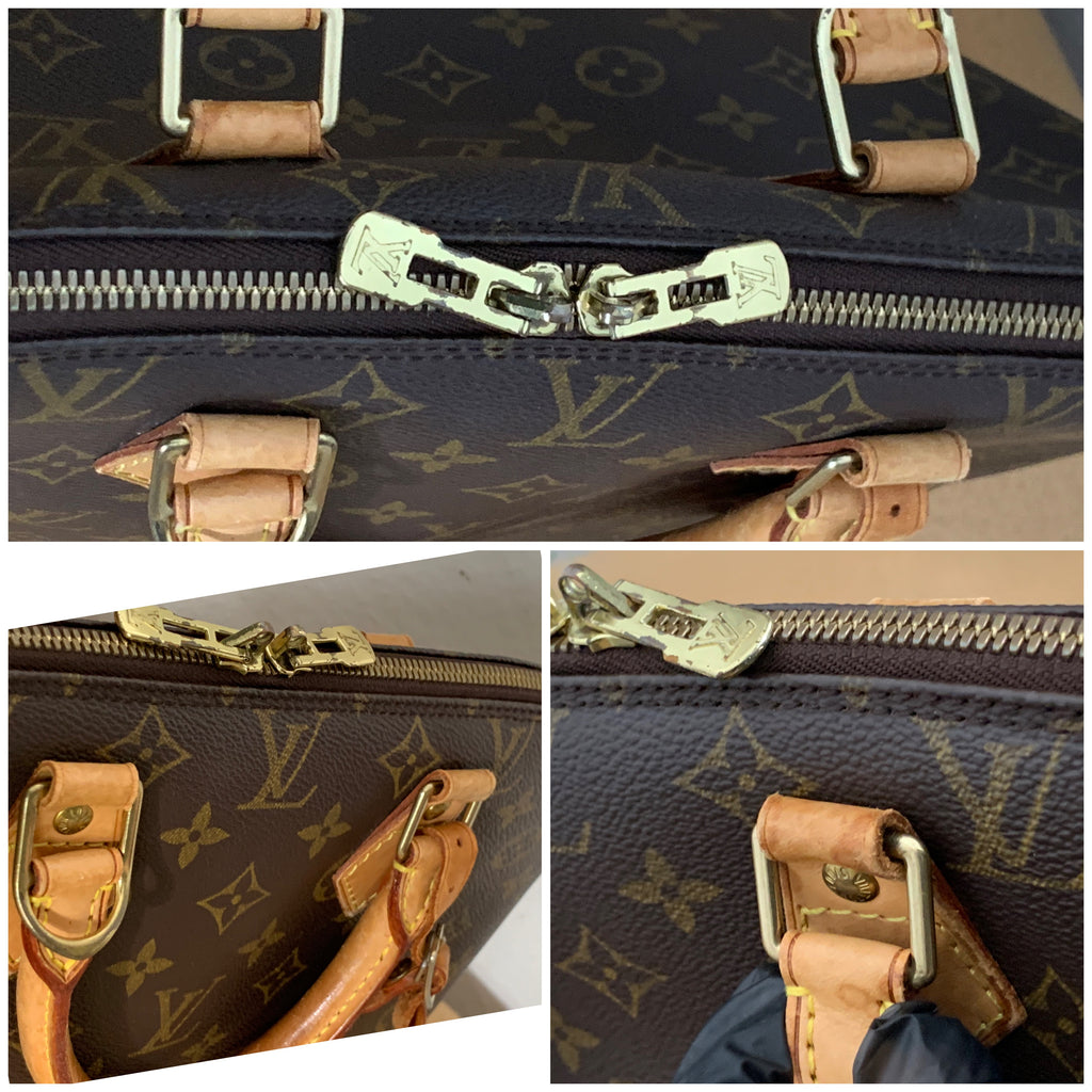 Louis Vuitton Vintage Alma Handbag Purse + Lock LV Dustbag Bundle