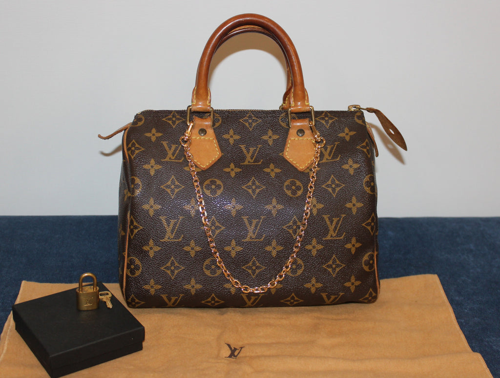Louis Vuitton Monogram Speedy Vintage Handbag Purse Bundle
