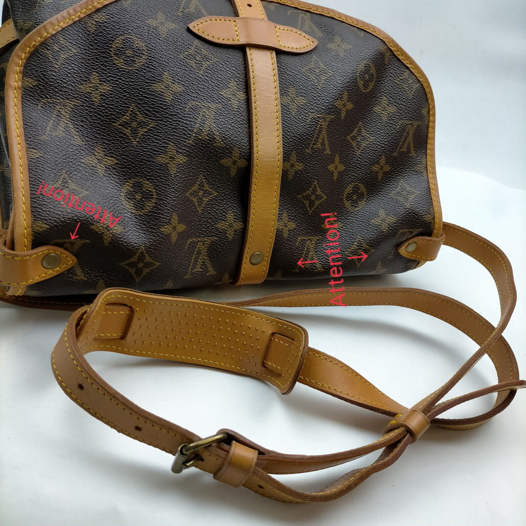 Authentic Louis Vuitton Saumur 30 Brown Monogram Crossbody Messenger Bag
