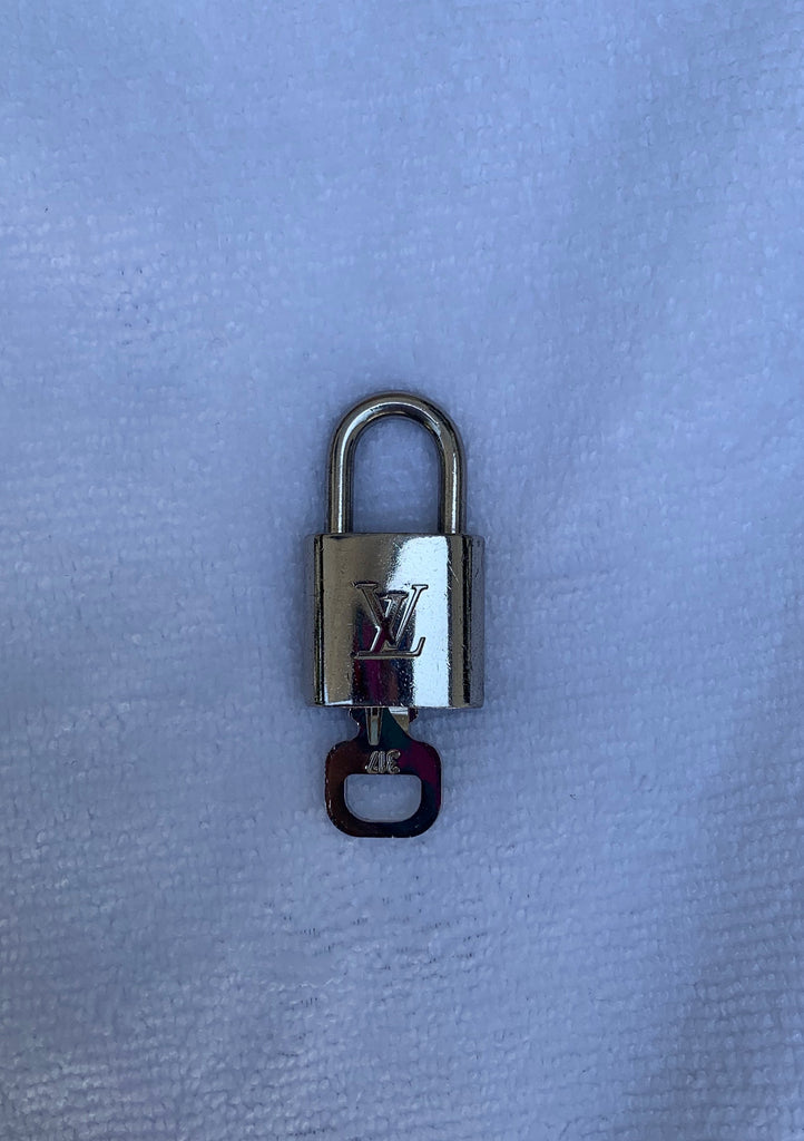 Authentic LV Silver Lock and Key Set Accessory